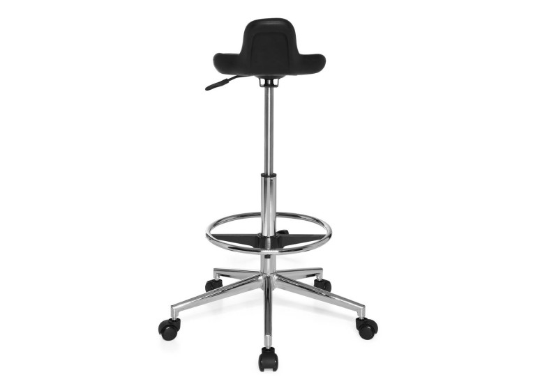 taburete de trabajo y laboratorio negro work 03 plastico 6