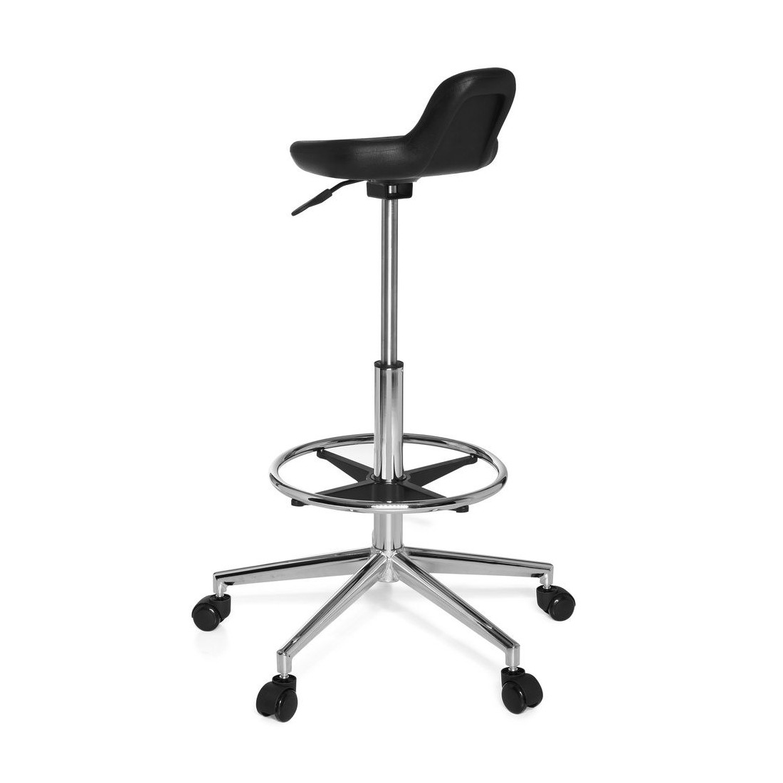 taburete de trabajo y laboratorio negro work 03 plastico 7
