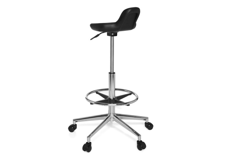 taburete de trabajo y laboratorio negro work 03 plastico 7