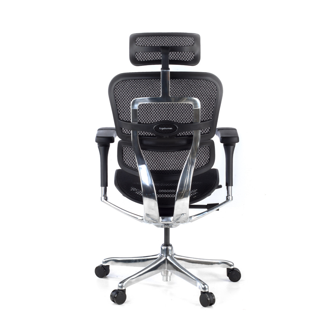 silla ergonomica negro ergohuman elite estructura negra red malla 6
