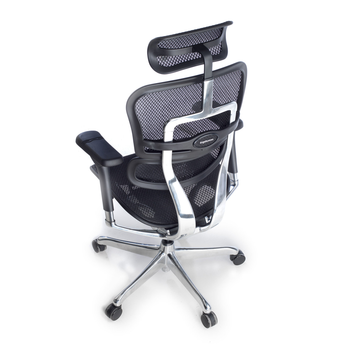 silla ergonomica negro ergohuman elite estructura negra red malla 7