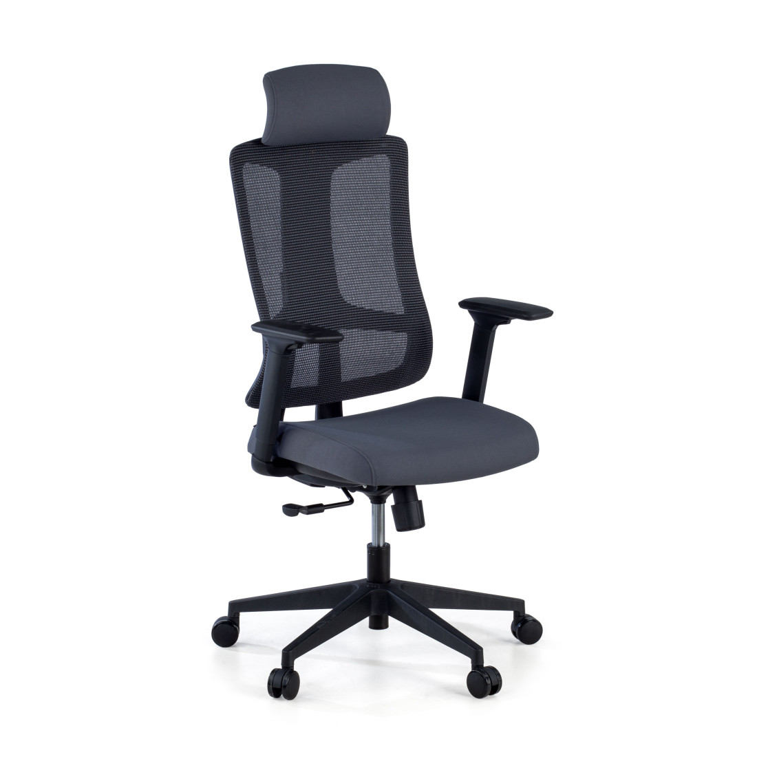 silla teletrabajo gris typhoon malla 1