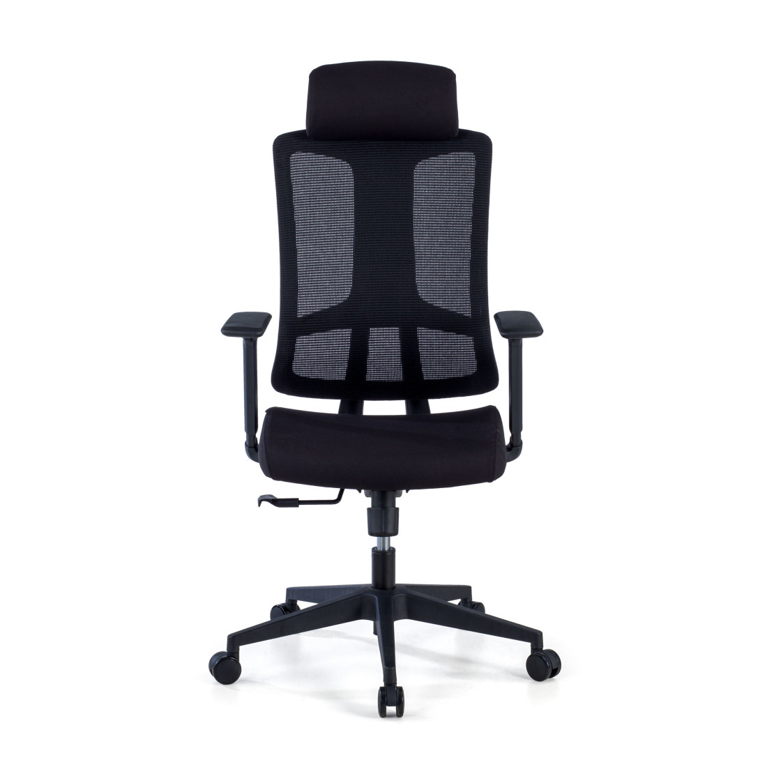 silla teletrabajo negro typhoon malla 3