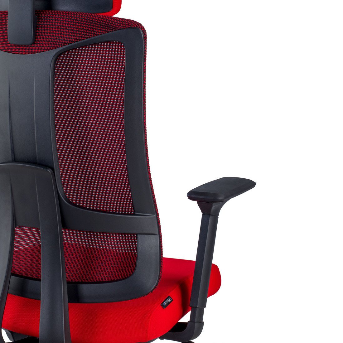 silla teletrabajo rojo typhoon malla 7