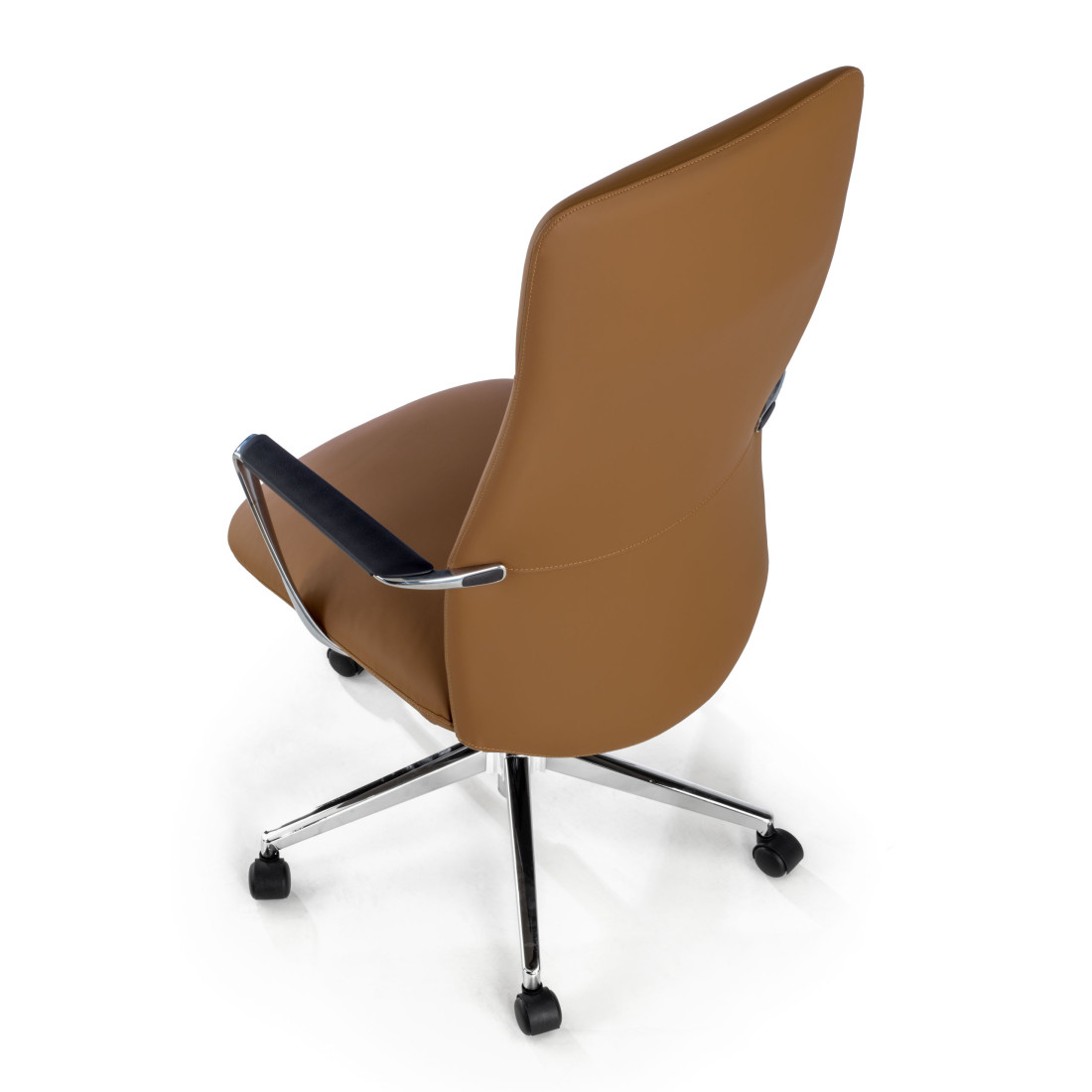 sillon de oficina beige bristol respaldo alto piel sintetica piel sintetica 7