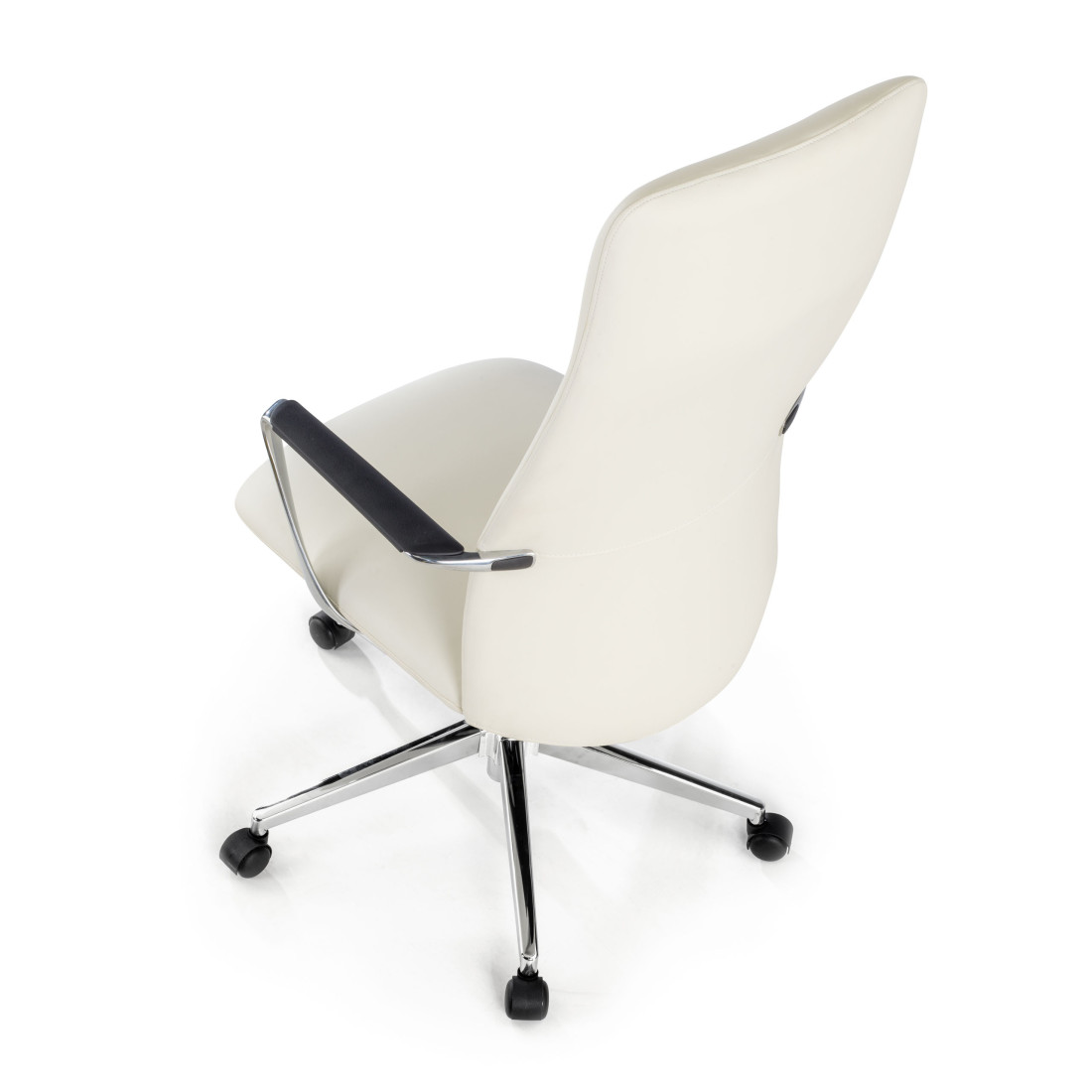 sillon de oficina blanco bristol respaldo alto piel sintetica piel sintetica 7