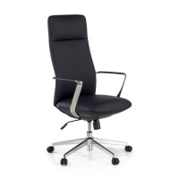 Sillón de Oficina Bristol, brazos aluminio, ecopiel - negro