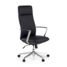 Sillón de Oficina Bristol, brazos aluminio, ecopiel - NEGRO