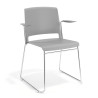 Silla confidente Lotus, estructura patin Brazos - Gris