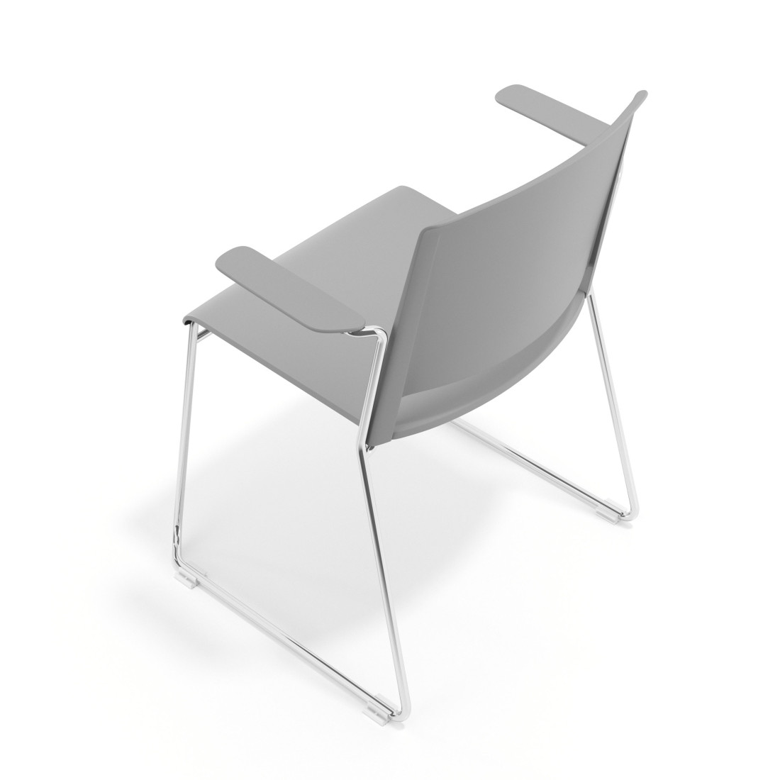 silla confidente gris lotus con brazos tela 7