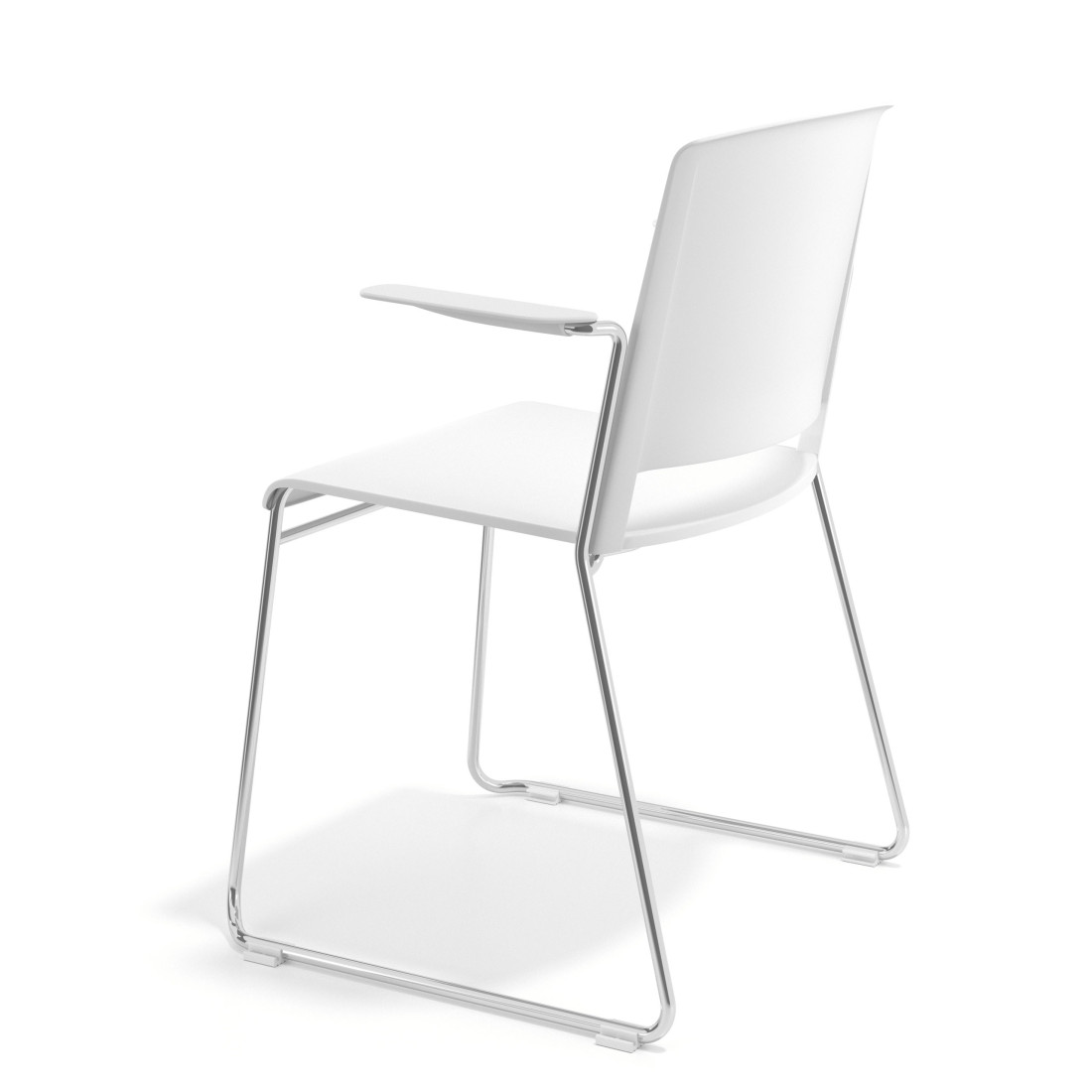 silla confidente blanco lotus con brazos tela 5