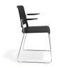 silla confidente negro lotus con brazos tela 3