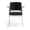 silla confidente negro lotus con brazos tela 6