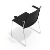 silla confidente negro lotus con brazos tela 7