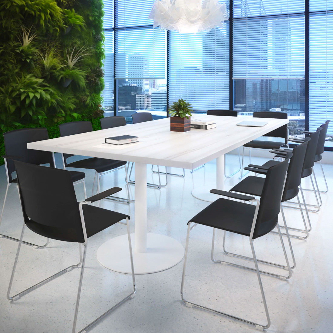 silla confidente negro lotus con brazos tela 2