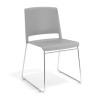 Silla confidente Lotus, estructura patin - Gris