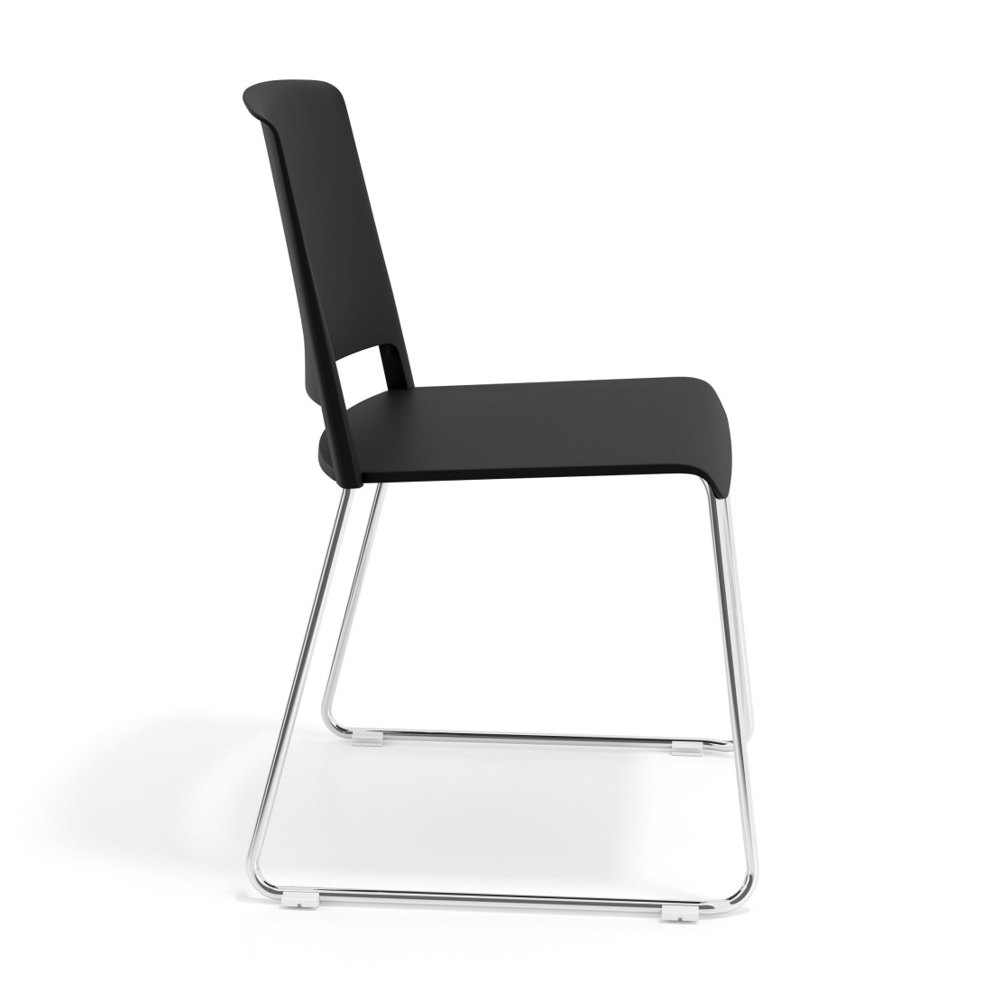 silla confidente negro lotus sin brazos tela 3