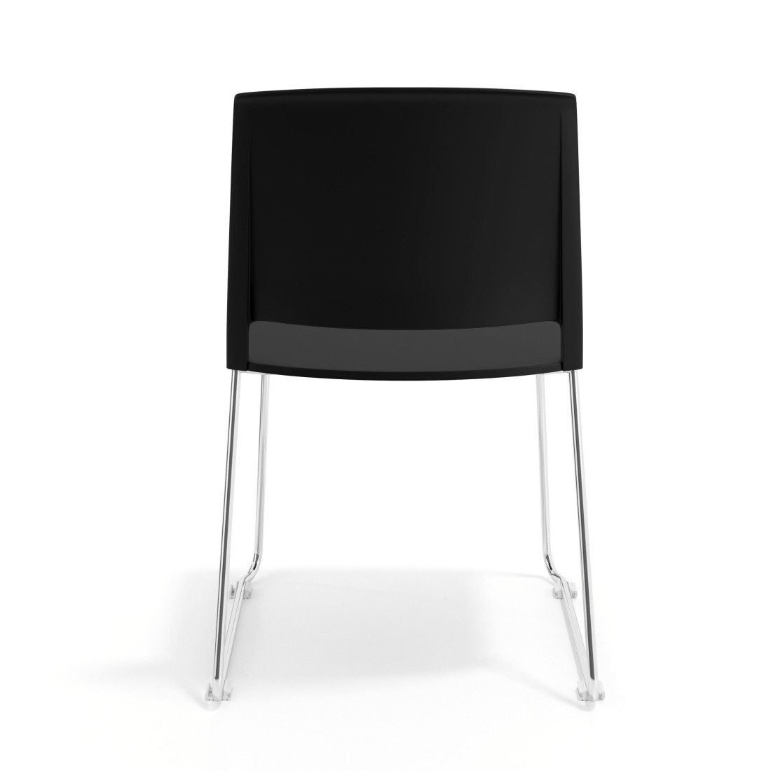 silla confidente negro lotus sin brazos tela 4