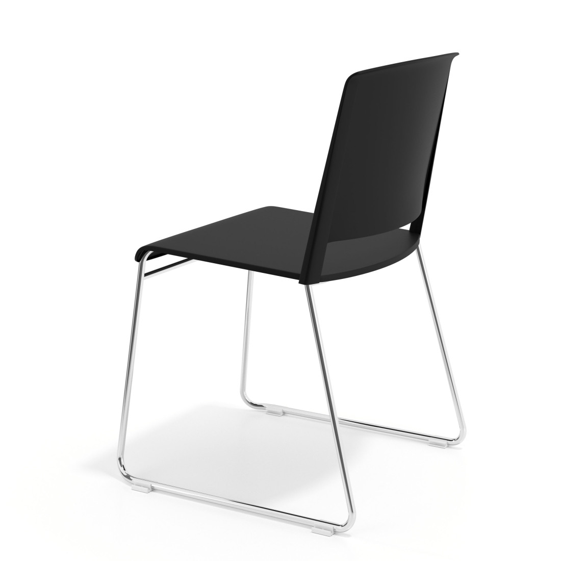 silla confidente negro lotus sin brazos tela 5
