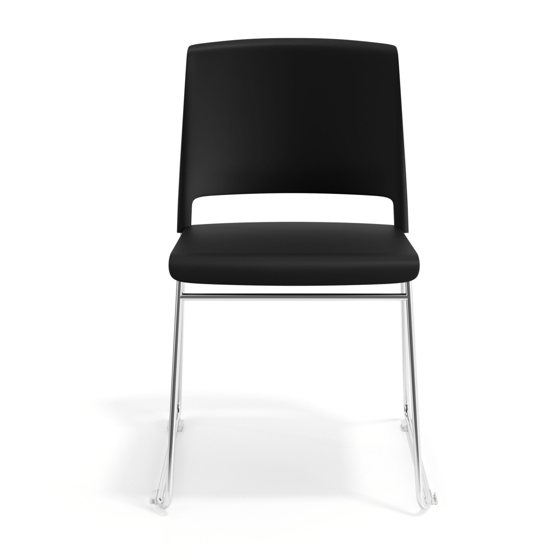 silla confidente negro lotus sin brazos tela 6