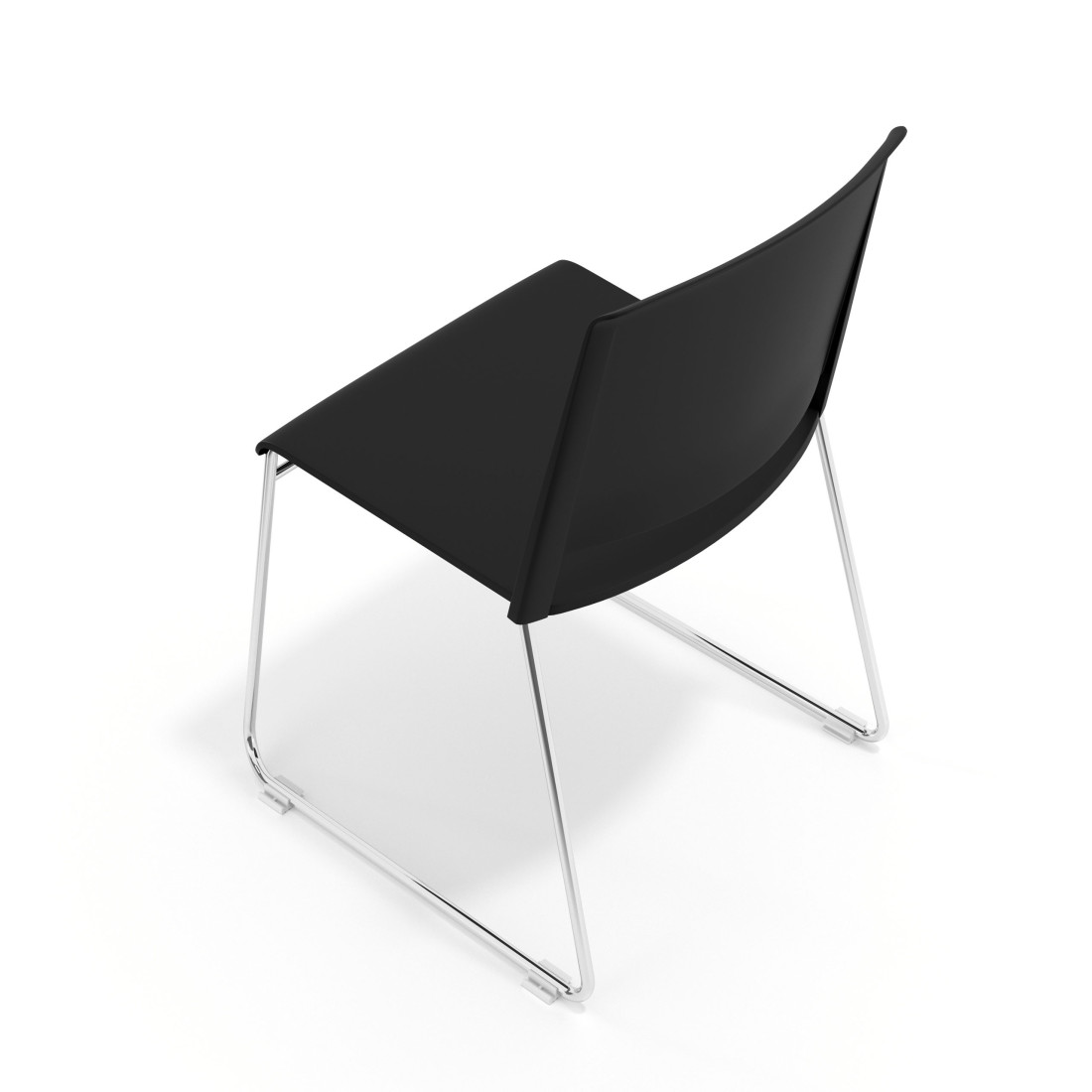 silla confidente negro lotus sin brazos tela 7