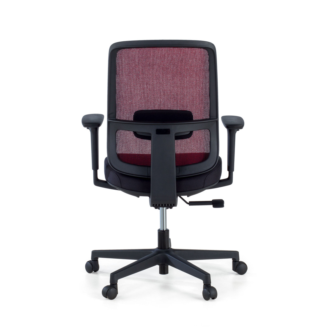 silla teletrabajo rojo sugar estructura negra malla 7