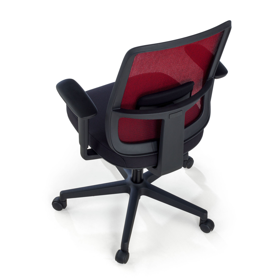 silla teletrabajo rojo sugar estructura negra malla 8