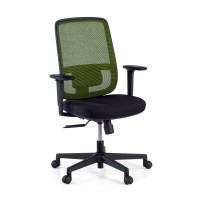 Silla de oficina profesional Sugar black, uso 8 horas - verde