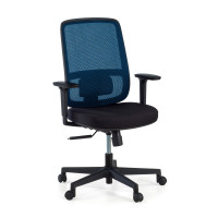 Silla de oficina profesional Sugar black, uso 8 horas - AZUL