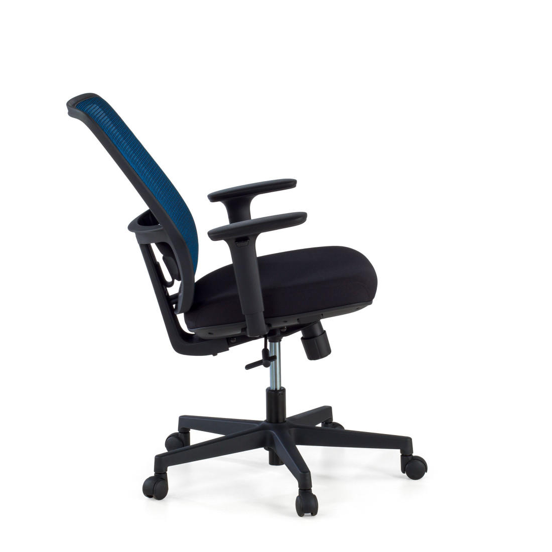 silla teletrabajo azul sugar estructura negra malla 5