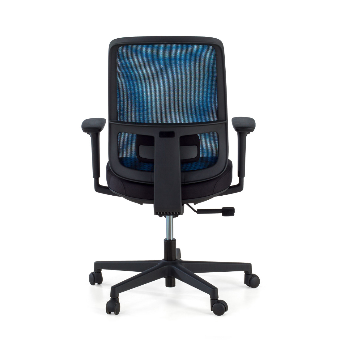 silla teletrabajo azul sugar estructura negra malla 7