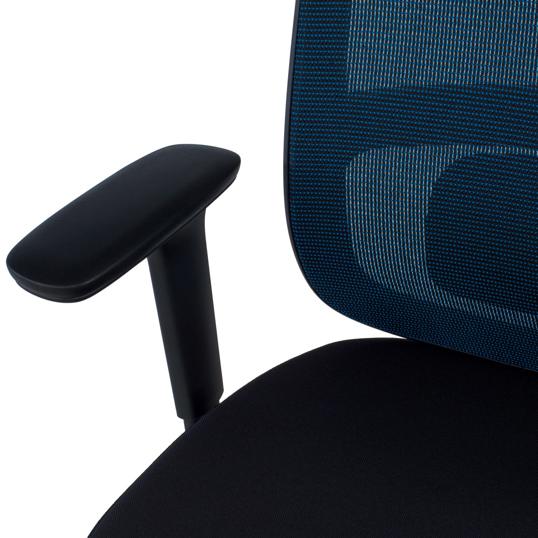 silla teletrabajo azul sugar estructura negra malla 9