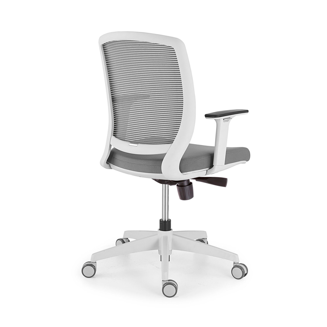 silla giratoria gris nicole white silla estructura blanca malla 8