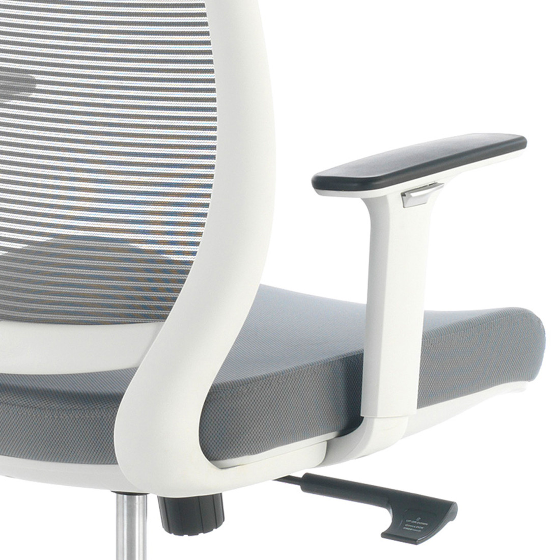 silla giratoria gris nicole white silla estructura blanca malla 5