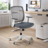 silla giratoria gris nicole white silla estructura blanca malla 2