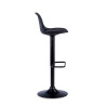 taburete de oficina negro nordic taburete patas de metal piel sintetica 5