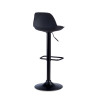 taburete de oficina negro nordic taburete patas de metal piel sintetica 6