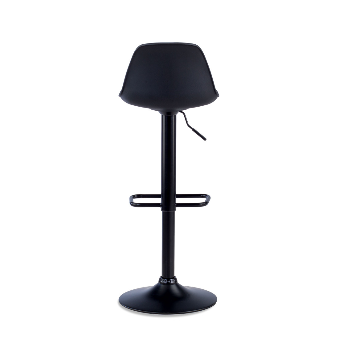 taburete de oficina negro nordic taburete patas de metal piel sintetica 7