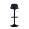 taburete de oficina negro nordic taburete patas de metal piel sintetica 7
