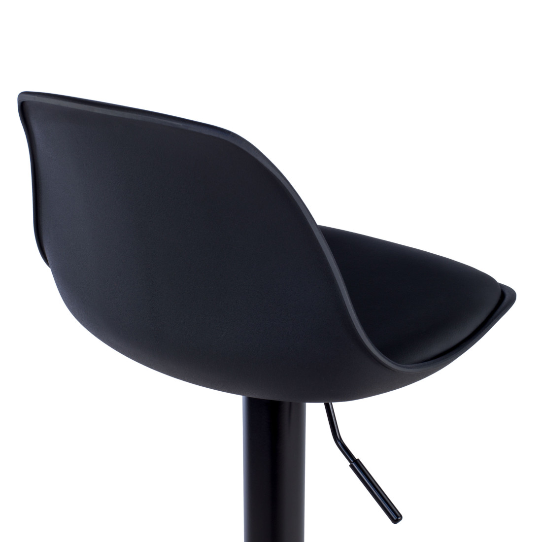 taburete de oficina negro nordic taburete patas de metal piel sintetica 10