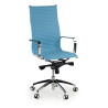 Silla oficina de diseño Croma, respaldo alto - Azul Celeste