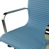 sillon de oficina azul celeste croma estructura cromada ecopiel piel sintetica 7