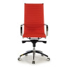 sillon de oficina rojo croma estructura cromada ecopiel piel sintetica 2