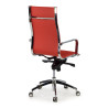 sillon de oficina rojo croma estructura cromada ecopiel piel sintetica 4