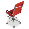 sillon de oficina rojo croma estructura cromada ecopiel piel sintetica 6