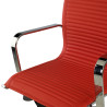 sillon de oficina rojo croma estructura cromada ecopiel piel sintetica 7