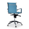 sillon de oficina azul celeste croma estructura cromada ecopiel piel sintetica 5