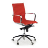 Silla oficina de diseño Croma, respaldo bajo - ROJO