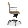 sillon de oficina marron cafe croma estructura cromada ecopiel piel sintetica 4