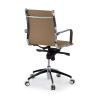 sillon de oficina marron cafe croma estructura cromada ecopiel piel sintetica 5